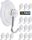 Suction Cup Hooks  Transparent Pvc Removable Reusable  For Iron Hook B-15pack