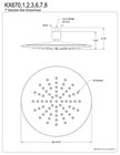 Kx672 Shower Scape 7-inch Round Raindrop Abs Shower Head In Polished Brass