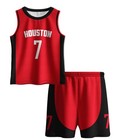 Kids Basketball Jersey Shorts Red 11-12 Years Mesh Tank Top Uniform