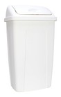 Mainstays 13 Gallon Trash Can  Plastic Swing Top Kitchen Trash Can  White