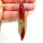 Dvh Rare Gobi Agate Witch Finger Agate Bead Pendant 91x20x15mm  6349 