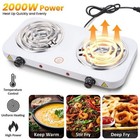 2000w Portable Electric Stove Stainless Steel Single double Burner Plate Cooktop