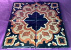 4   Four Antique Tabletop Tiles Mission   Arts   Crafts  Pottery Terracotta 6x6