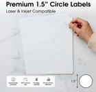1 5  Printable Round Labels For Laser And Inkjet Printers Circle  White 