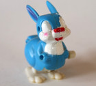 Vintage Wind Up Toy Blue Hopping Bunny Rabbit Easter Rare Unlimited Inc - Works 