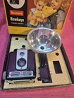 Vintage 1950s Kodak Brownie Hawkeye Flash Outfit Camera Set W  Box   Manual