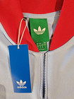 Adidas Golf Originals 3 Stripes 1 4 Zip Sweater Trefoil  Clear Sky red  Men s L