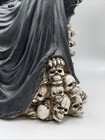 Death Grim Reaper Statue Sitting Bone Throne Skull Halloween Decor Gothic