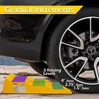 50939 3-steps Rv Leveling Ramps Yellow Camper   Trailer - Set Of 2 Wheel Chocks