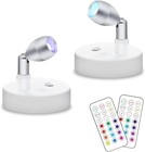  Rgb Wireless Led Spotlight  Battery Operated Accent Lights  Indoor Mini 2 Pack