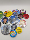 Vintage Pinback Button Lot 15 Assorted Advertising Music Novelty Souvenir Pins