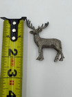 Vintage Pewter Miniature Deer Buck Animal Figurine Signed Fort