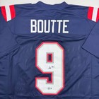 Autographed signed Kayshon Boutte New England Blue Jersey Beckett Bas Coa