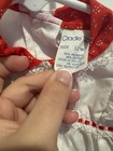  vintage  Set Of 2 Vintage Dresses Size 12 Months  Red white With Embroidery 