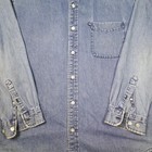 Ralph Lauren Jeans Co  Denim Shirt Mens Large Cowboy Western Work Faded Washed