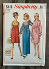 New Vtg 1960   s Simplicity Sewing Pattern  6411 Misses Dresses Sz 11 Petite Uncut