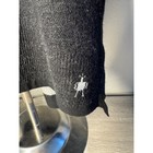 Smartwool Intraknit Merino 200 Crew Base Layer Top Black White Womens Medium