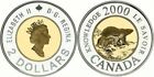 2000 Canada  2 Toonie Knowledge Proof Sterling  Two Dollar Coin