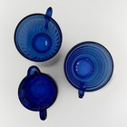 Vintage 3 Piece Lot  Blue Cobalt  Great Price all Different see Photos
