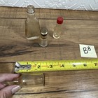 4 Vintage Antique Lid Cork Apothecary Medicine Glass Vials Pharmacy Bottle Lot