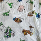 Vintage 1995 Toy Story Twin Flat Sheet   Pillowcase Buzz Rex Woody Hamm Slinky 