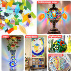 Mosaic Glass Pieces Tiles For Adults   320pcs Rainbow Color Mixed 5 Shapes Stain