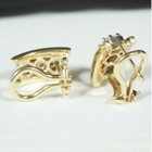 2 00 Ct Round Cut Moissanite Huggie Hoop Earrings 14k Yellow Gold Plated