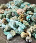 Lone Mountain Turquoise Rough Stone Nuggets - 100 Grams - Mid Grade Unstabilized