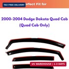 Rain Guards Fit For 2000-2004 Dodge Dakota Quad Cab  In-channel Window Visor