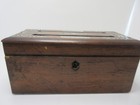 Antique Victorian Mother Of Pearl Inlaid Rosewood Desktop Letter Box