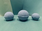 Three Blue Orange Sent Bath Bombs Sizes Small Medium Large    