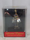 Nos Leaded Crystal 24k Gold Accents Christmas Tree Ornament With Box A14