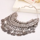 Vintage Bohemian Silver Coins Pendants Charming Necklace Jewelry For Gypsy Women