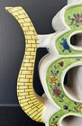 Chinese Puzzle Teapot Famille Verte Hand Painted Porcelain 19th Century Antique