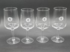 Lot Of 6 Hawaiian Airlines First Class 6   Wine Cocktail Glasses Etched Logo