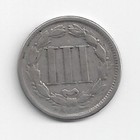 Civil War Era Nickel 1866 U s  Three Cent Piece Coin