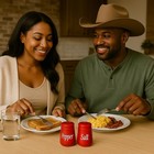 2oz Red Ceramic Salt   Pepper Shaker Set Printed Design Dishwasher Safe New