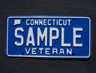 Connecticut Veteran Sample License Plate Army Air Force Navy Marines Coast Guard