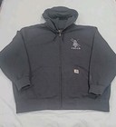 Carhartt 2xl Men s Full Zip Fleece Lined Hoodie Sweat Shirt Truck Logo Workwear 