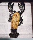 Tommy Bahama Lobster Wine Bottle Stopper Cork - Silver Tone With Shell