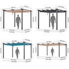 16x12ft 13x10 10x10 Aluminum Patio Pergola W  Sun Shade Cover Retractable Canopy