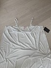 Victoria s Secret White Solid Full Slip 4xl Lace Accents Adjustable Straps Nylon