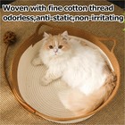 Fhkpet Instinct Basket Stimuli Handwoven Cat Basket Rope Cotton Eliminates Bed