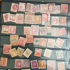 Used Worldwide Stamp Lot On Album Pages Belgium Liberia Nigeria Denmark Paraguay
