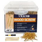 400pcs  8x2  Deck Wood Screws T25 Torx Self-tapping No Pre-drilling Tan Coat