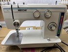 Necchi Sewing Machine 536 Fb W  Foot Pedal   Clear Case Cover - Tested Works