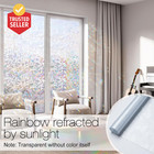 Window Privacy Film Rainbow Film Decorative Window Sticker  3d Static Stained Gl