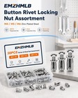Button Rivet Locking Nuts Set Flower Nuts Screws With Riveting Tool