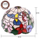 Werfactory Tiffany Lamp Shade Replacement 12x12x6 Inch Cream Amber Stained
