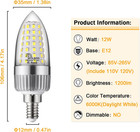 E12 Led Candelabra Bulb 12w Led Candle Bulbs 100-watt Light Bulbs